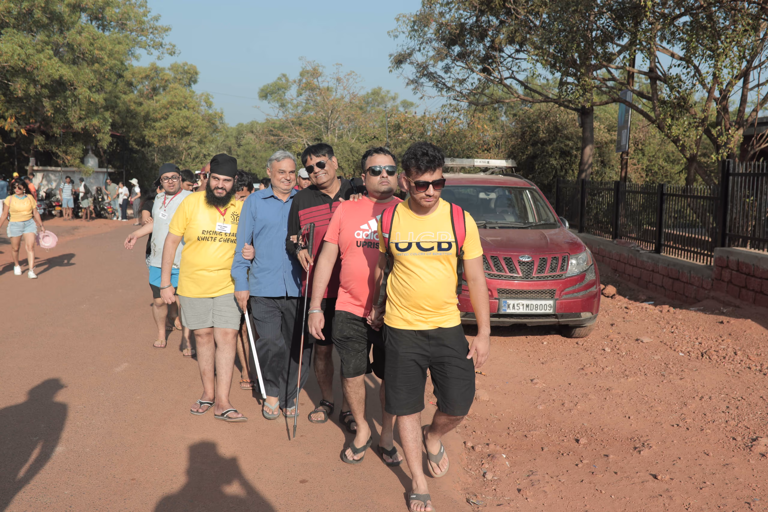 RSKC blind participants exploring together